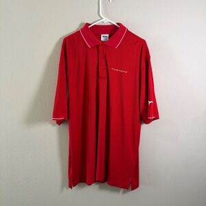 Ford Mustang Men Red Performance Polo Shirt Tri-Mountain XL Official Licensed